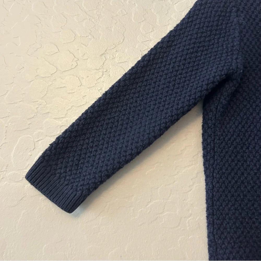 Baby Gap navy blue button front knit cardigan with fringe details size 2 years